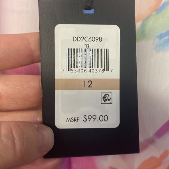 DKNY multicolored midi dress size 12 (b21) - Picture 4 of 8